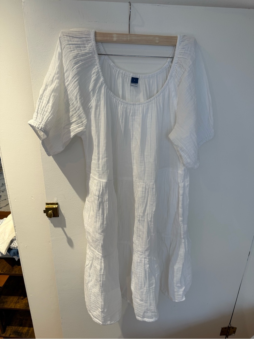 Old navy White Gauze Tiered Dress
